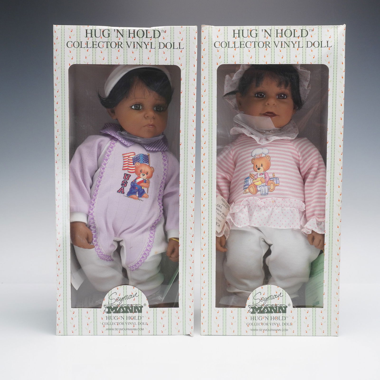 2pc Seymour Mann Hug N Hold Vinyl Collector Dolls with Boxes (1 of 6)