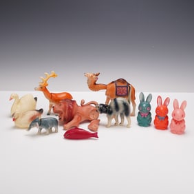 11pc Vintage Toy Animals