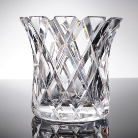 Orrefors Deep Cut Crystal Vase