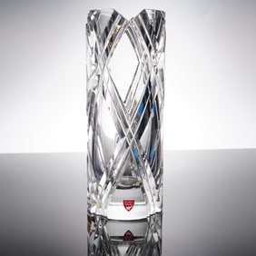 Orrefors Crystal Vase Designed by Olle Alberius