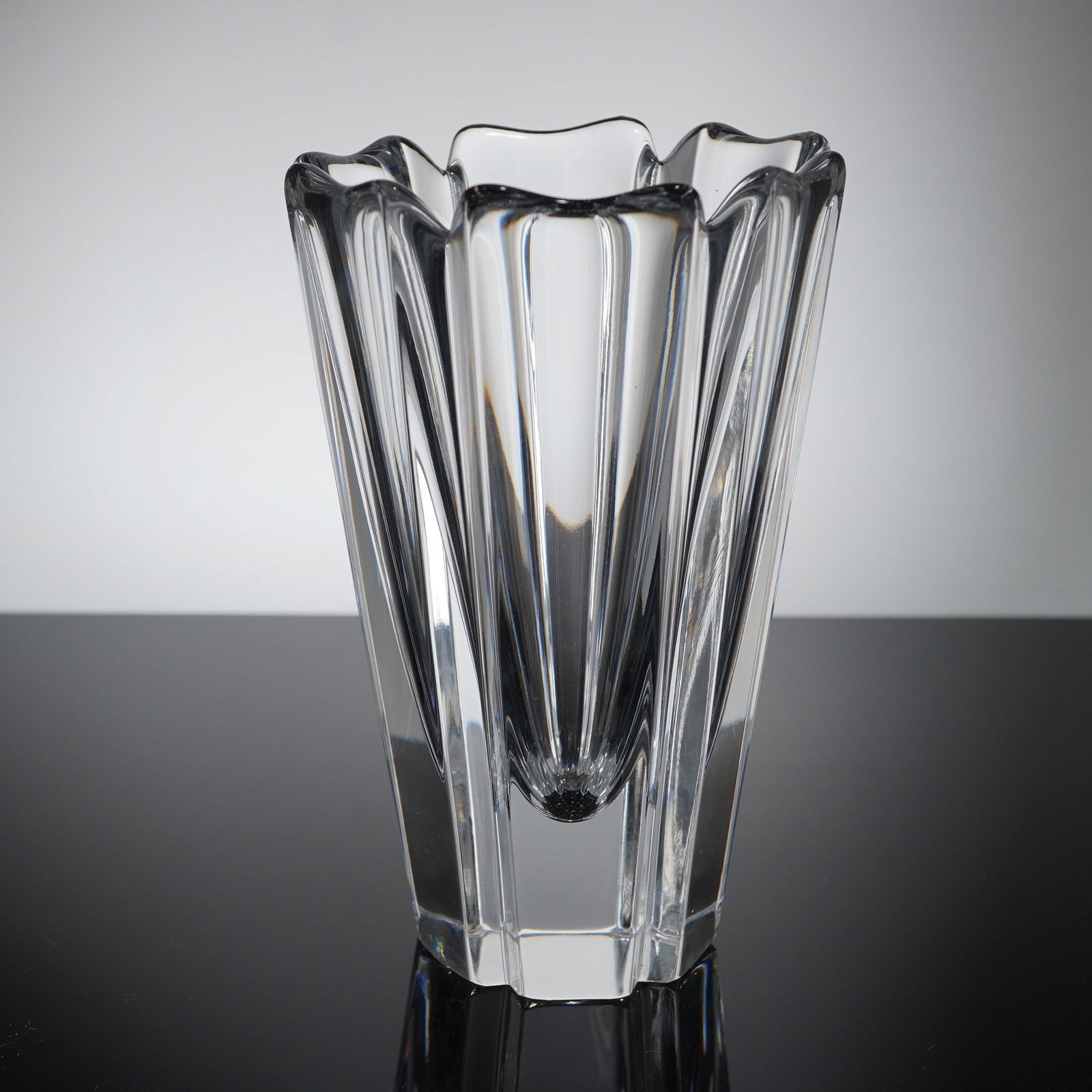 Orrefors Sweden Heavy Crystal Vase (1 of 5)