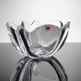 Orrefors Belle Tulip Crystal Bowl Designed by Jan Johansson
