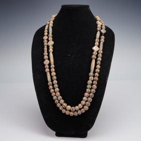 2pc African Batik Bone Bead Necklaces