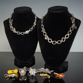 7pc Juicy Couture Jewelry- Necklaces, Bracelet and Charms