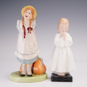 2pc Royal Doulton Child Figurines