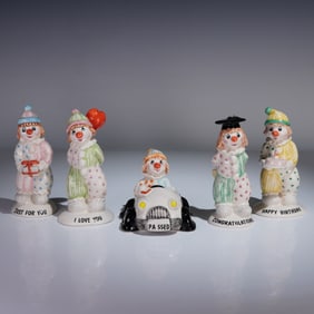 5pc Beswick England Clown Figurines LL2 LL4 LL6 LL8 LL14