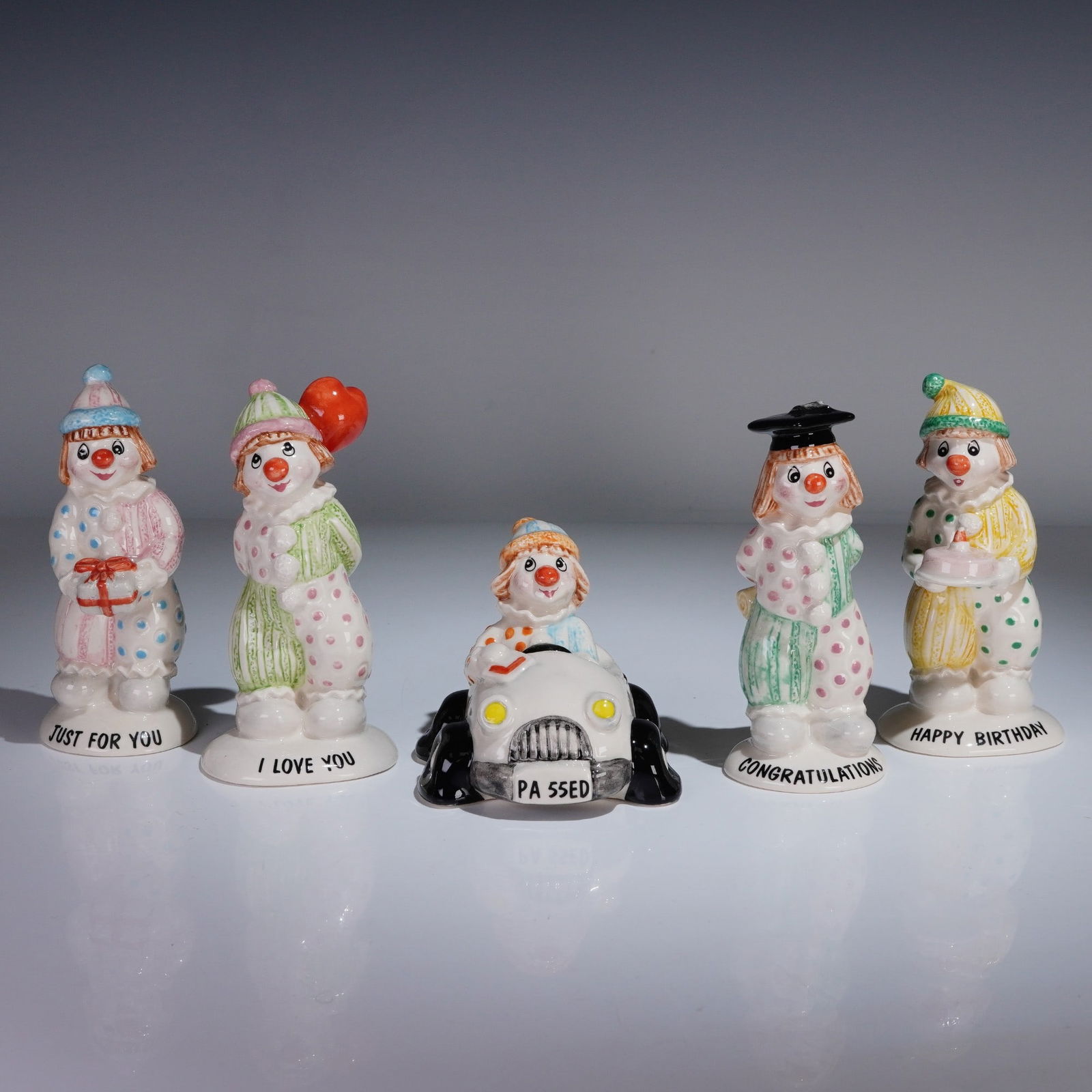5pc Beswick England Clown Figurines LL2 LL4 LL6 LL8 LL14 (1 of 8)