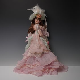 Show-Stoppers Inc. Roselle Doll with Stand, Hat and Umbrella