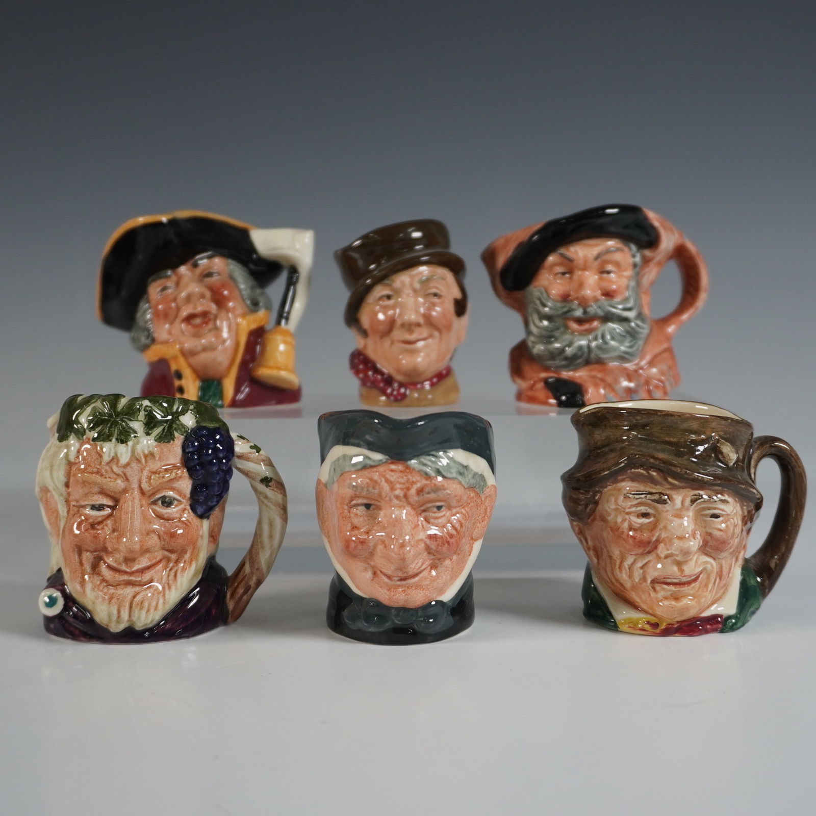 6pc Royal Doulton Miniature Character Jug Set (1 of 4)