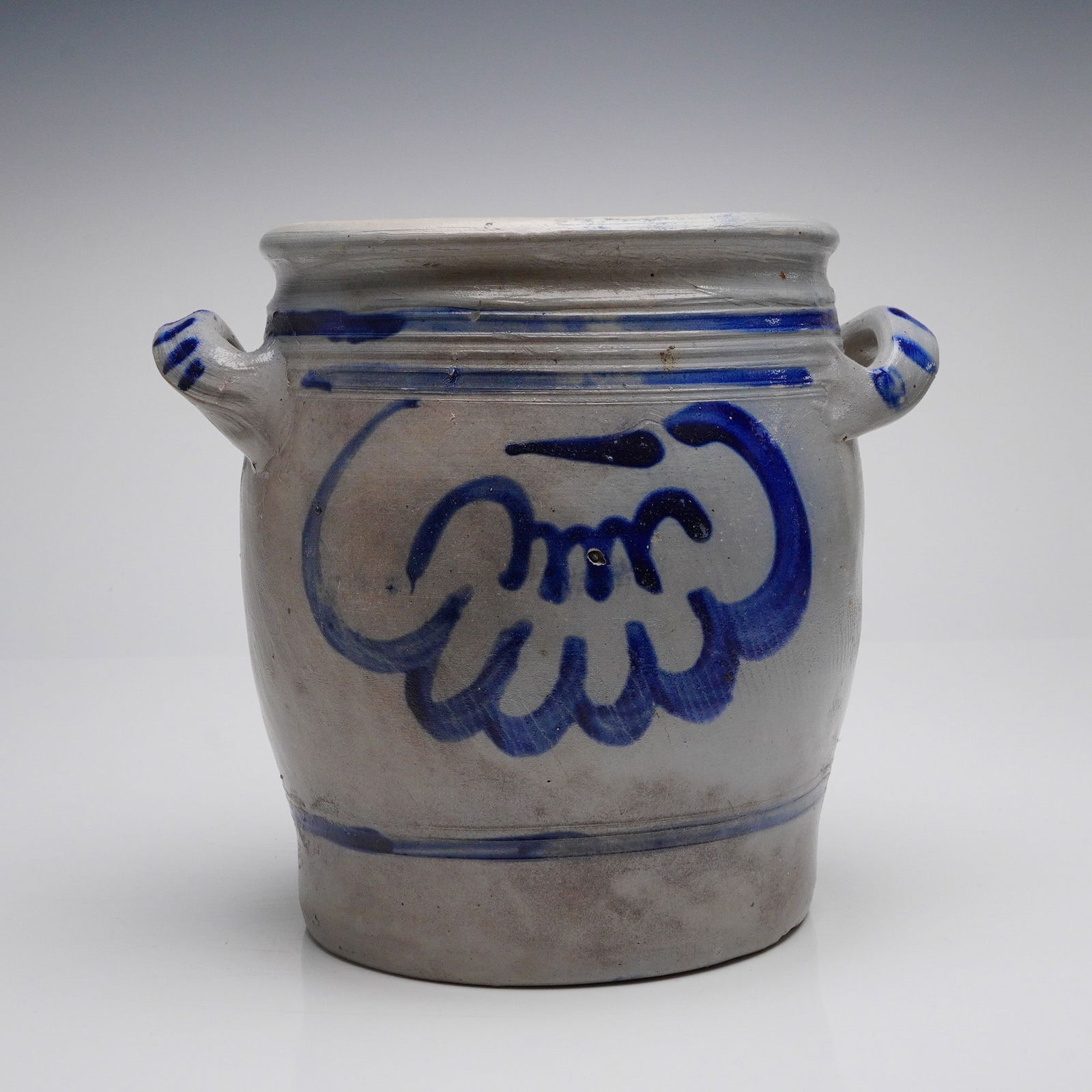 A Salt-Glazed Stoneware Crock Pot with Cobalt Decoration, Westerwald Style (1 of 5)