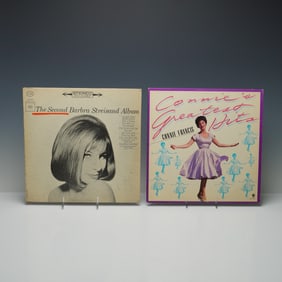 2pc Vinyl LP Grouping Barbra Streisand and Connie Francis
