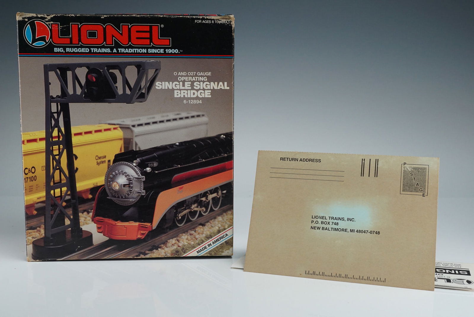 Lionel O/O27 Gauge Operating Single Signal Bridge, 6-12894 (1 of 5)