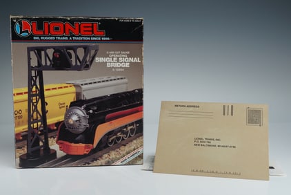 Lionel O/O27 Gauge Operating Single Signal Bridge, 6-12894