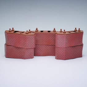 3pc Marklin Mini-Club Z Scale Brick Bridge Piers, with Box