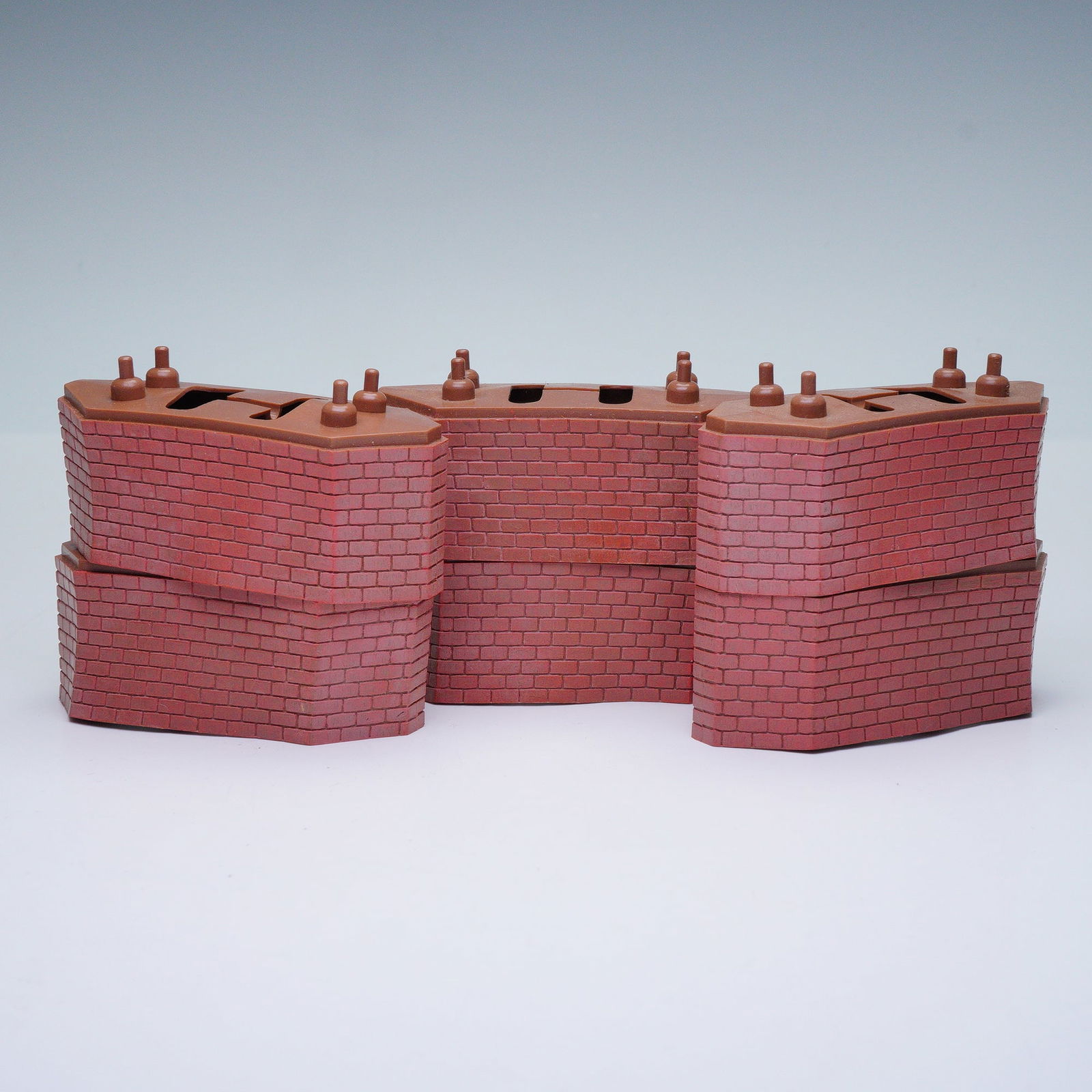 3pc Marklin Mini-Club Z Scale Brick Bridge Piers, with Box (1 of 5)