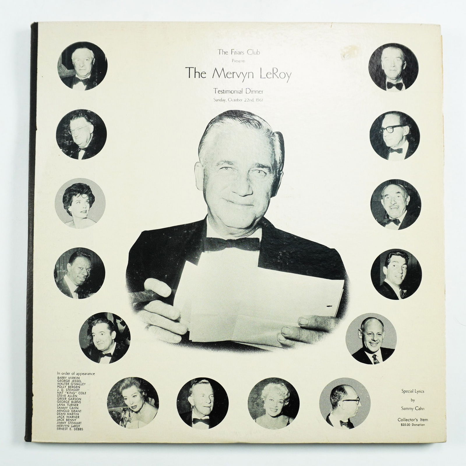 3 Vinyl Set, The Friars Club Presents The Mervyn LeRoy Testimonial Dinner (1 of 3)