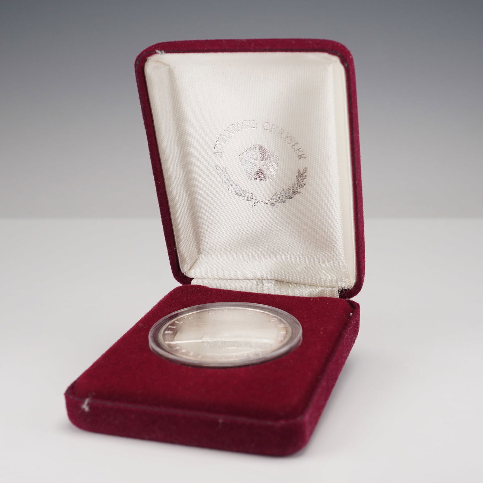 1991 Bill of Rights Bicentennial One Troy Ounce .999 Fine Silver Round: A commemorative round issued in honor of the 200th anniversary of the United States Bill of Rights. The obverse features an engraved quill pen overlaid on the script of the Bill of Rights with the