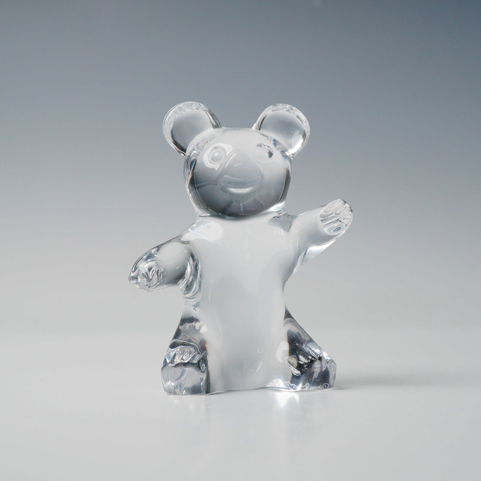 A Daum France Clear Crystal Teddy Bear Figurine (1 of 4)