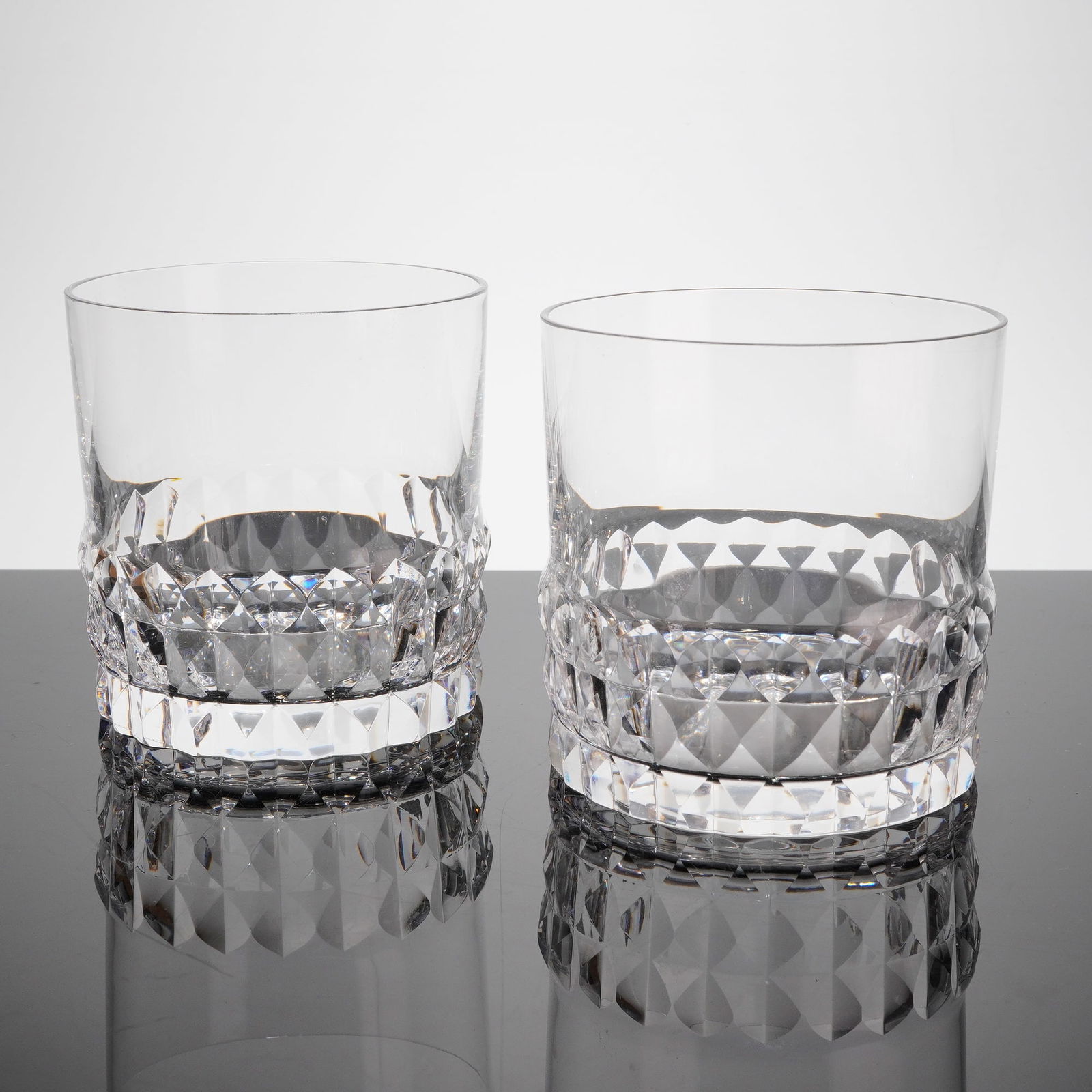 2pc Orrefors Crystal Old Fashioned Silvia Patern (1 of 5)