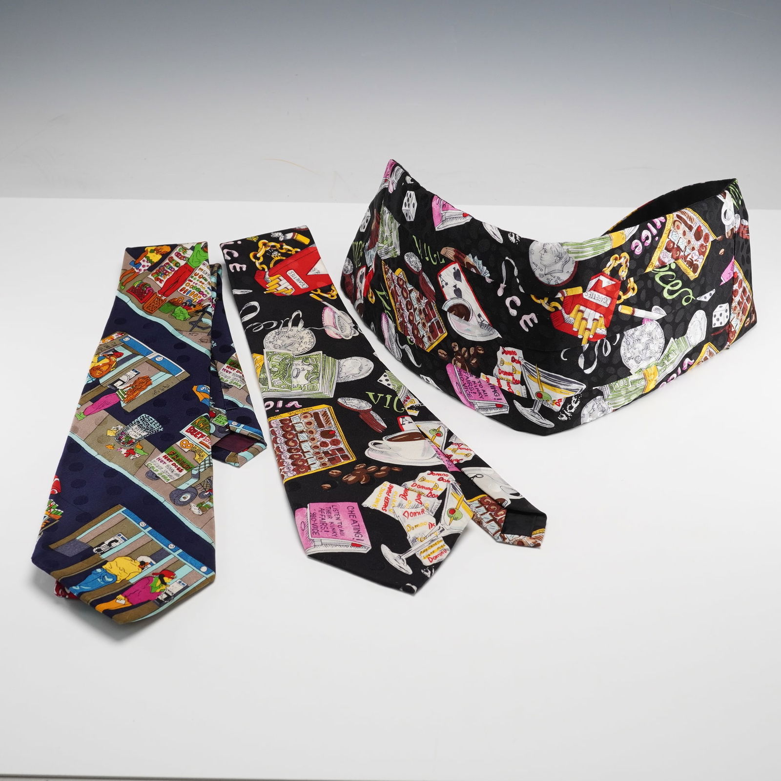 3pc Nicole Miller Neckties and Cummerbund Set (1 of 3)