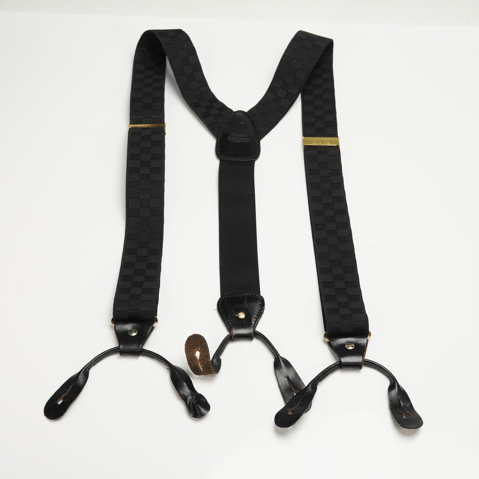Regent Belt Co. English Brown Suspenders with Leather & Brass Accents (1 of 5)