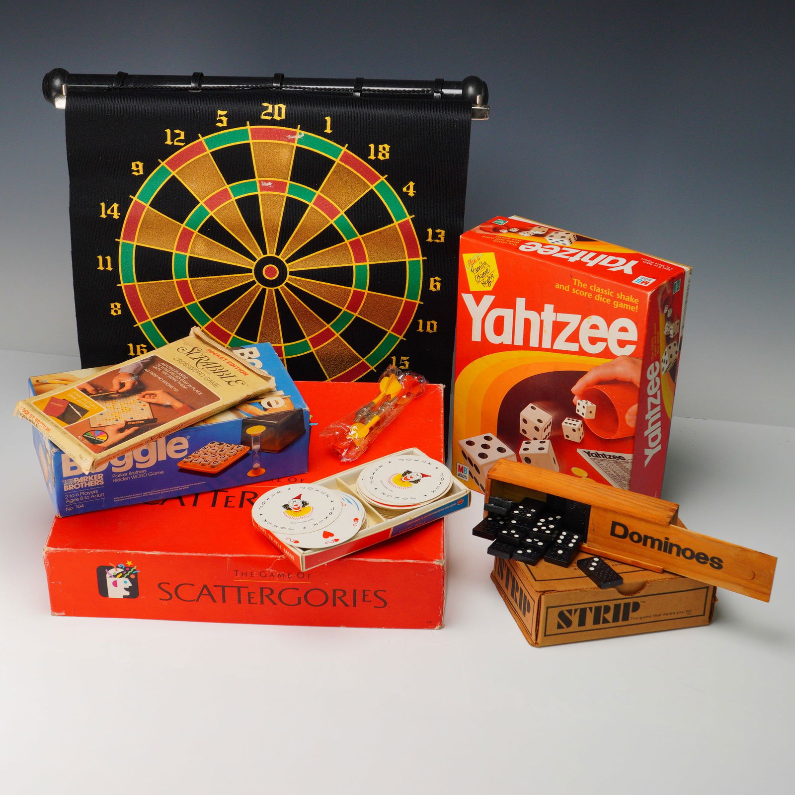 8pc Vintage Board & Parlor Games, Including Yahtzee and Scrabble (1 of 7)
