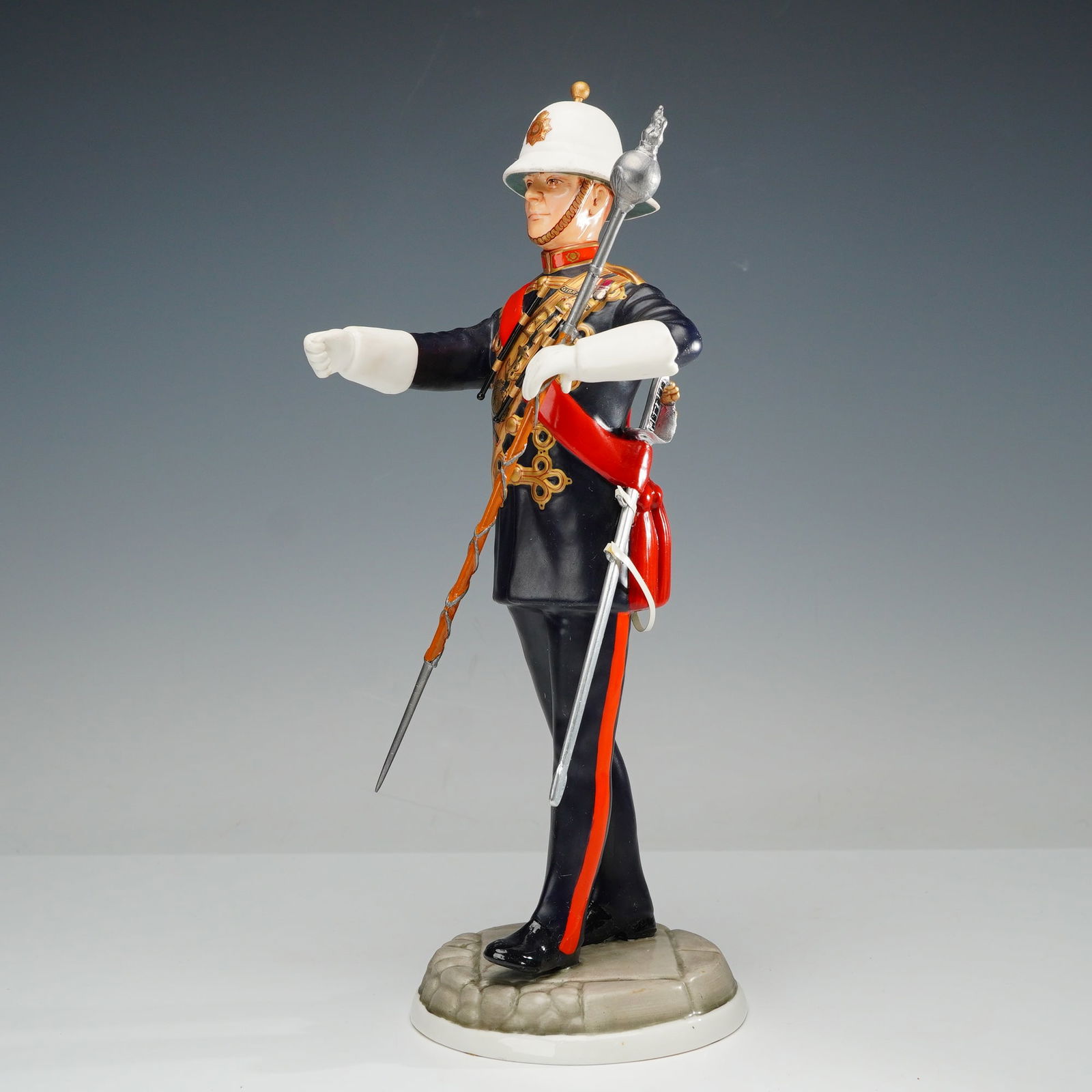 Michael Sutty Porcelain Sculpture, Drum Major Royal Marines 1978 (1 of 5)