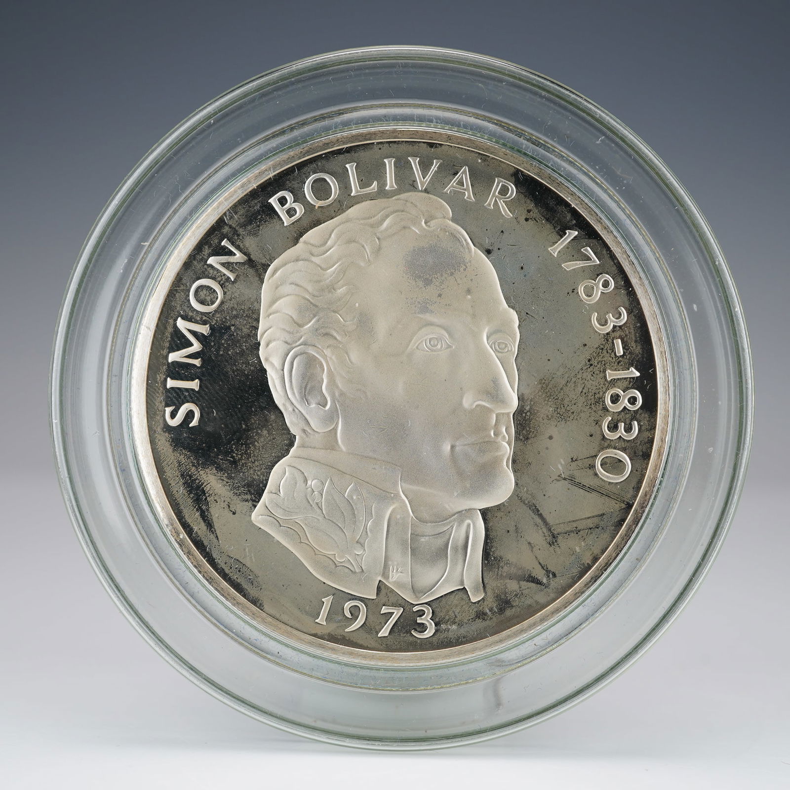 1973 Republic of Panama 20 Balboas Proof Silver Coin: Striking 1973 Republic of Panama 20 Balboas proof coin composed of .925 fine silver, issued under the Panamanian Commemorative Coin Program and produced by the Franklin Mint. The obverse features a