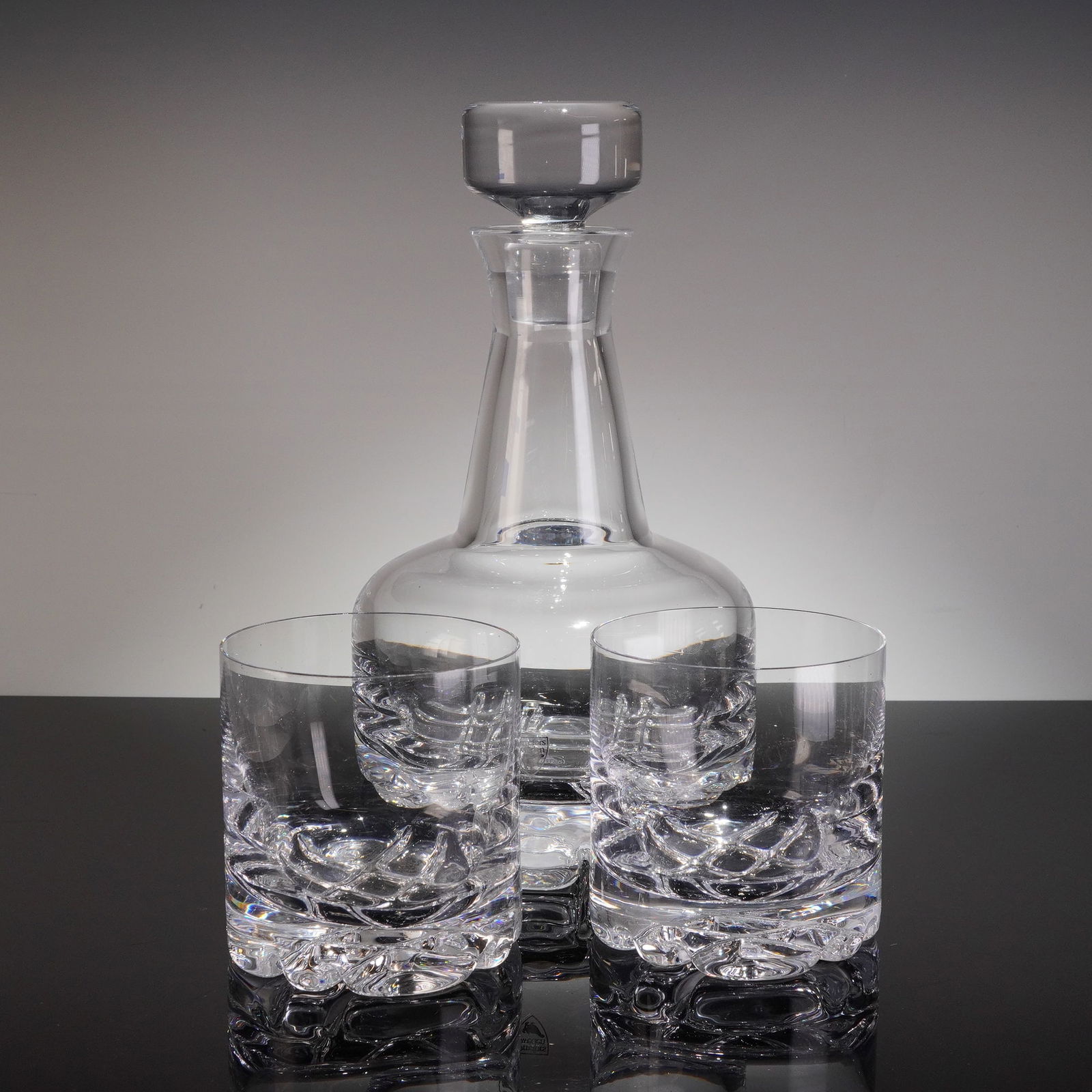 3pc Orrefors Erik Crystal Decanter and Old Fashioned Barware Set (1 of 6)