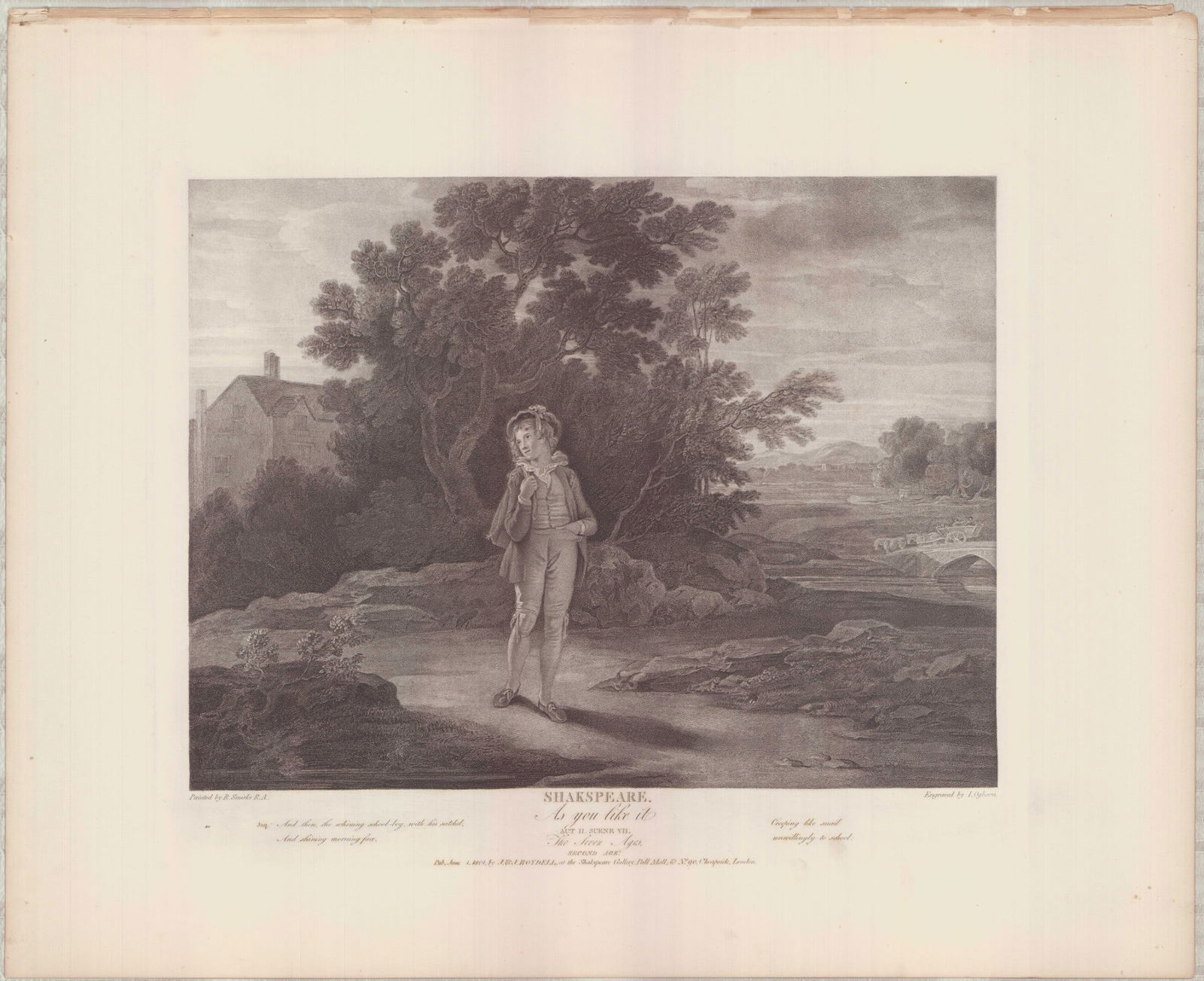Robert Smirke Engraving As You Like It Second Age of Man 1801 (1 of 1)