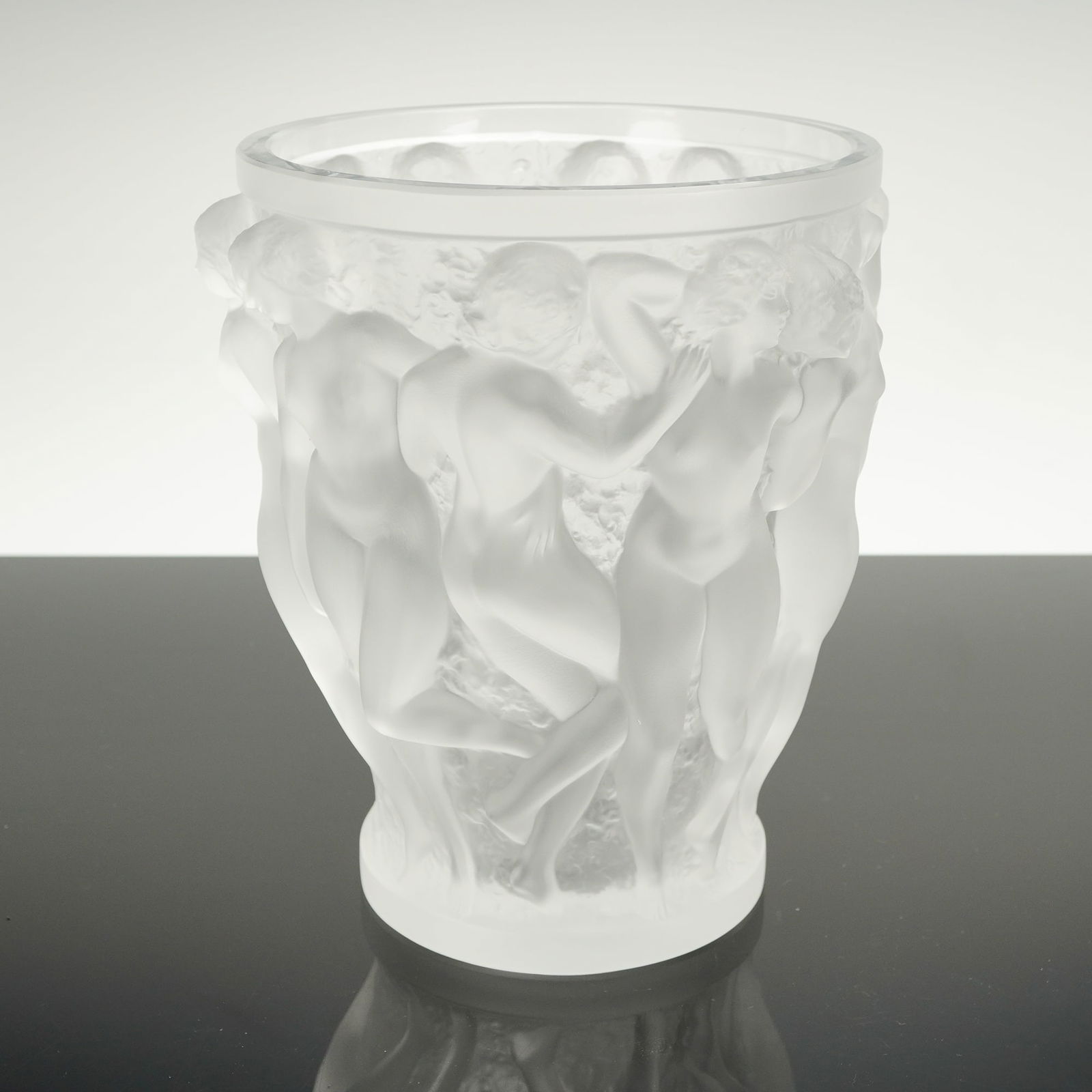 Lalique Crystal Bacchantes Vase