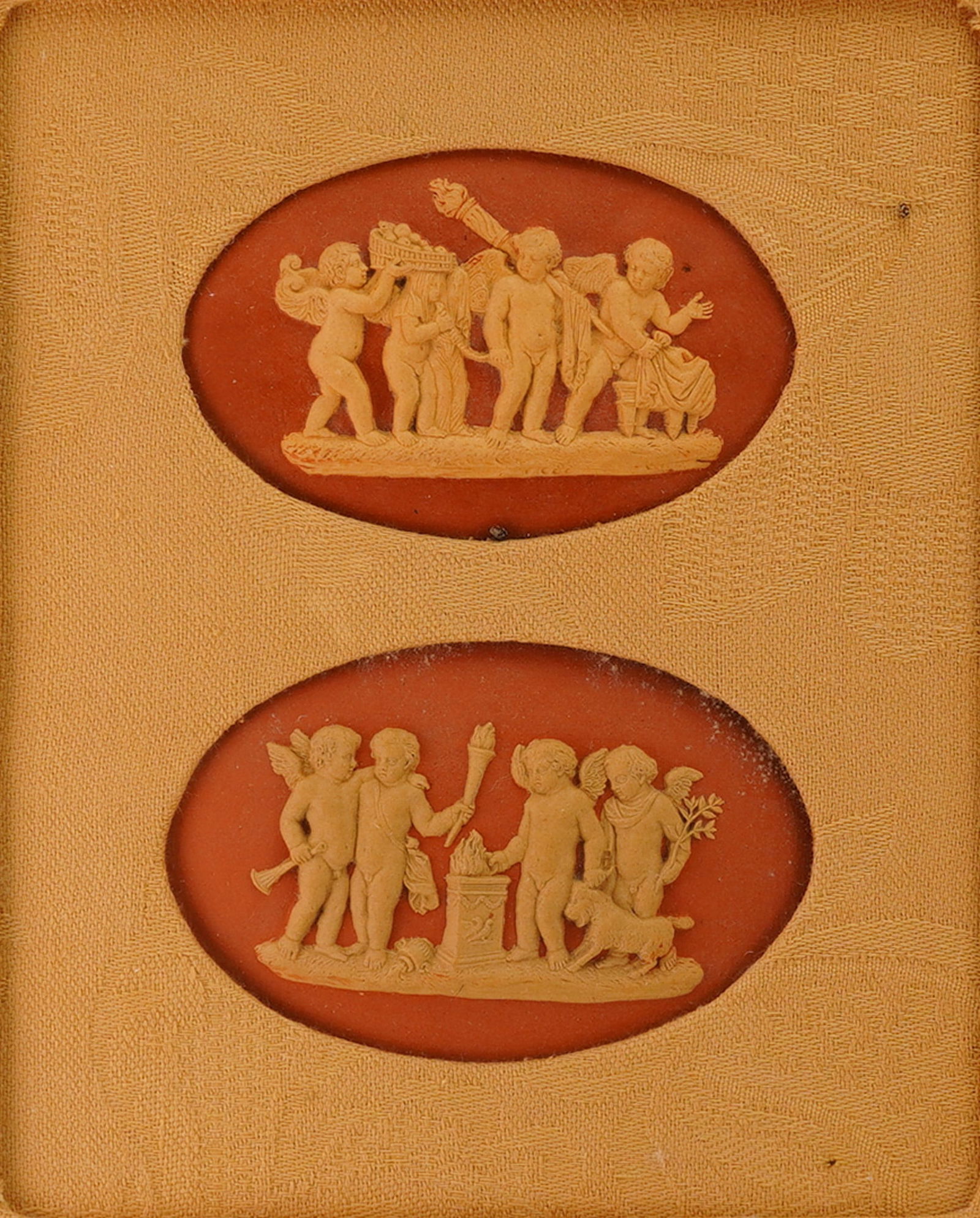Framed Wedgwood Terracotta Raised Relief Ceramic Plaques (1 of 5)