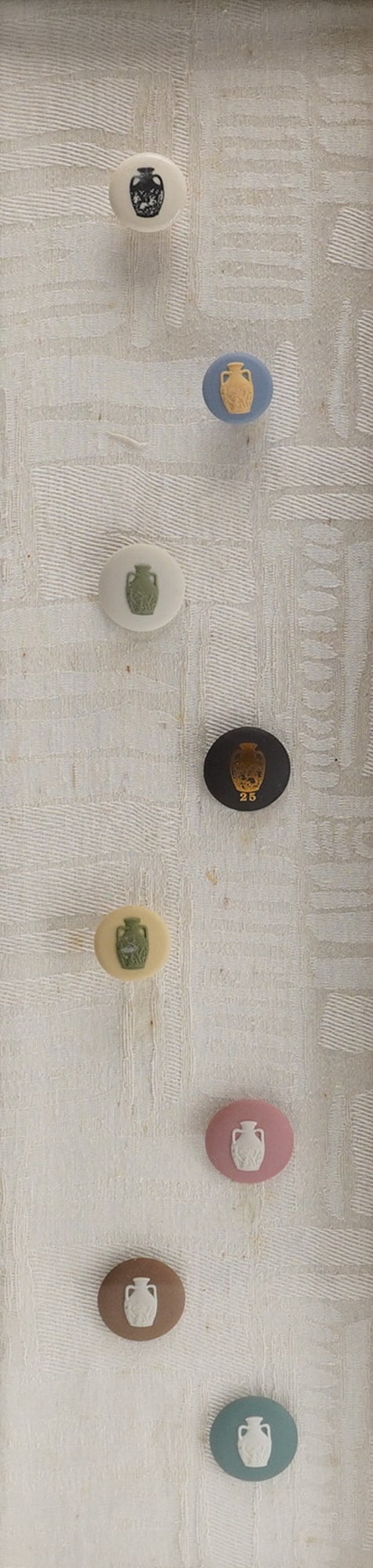 Framed 8pc Wedgwood Jasperware 1956-1991 Seminar Buttons (1 of 5)