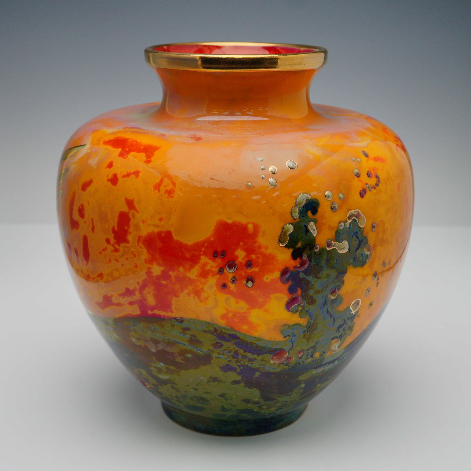 Bernard Moore Viking Flambe Lustre Vase (1 of 7)