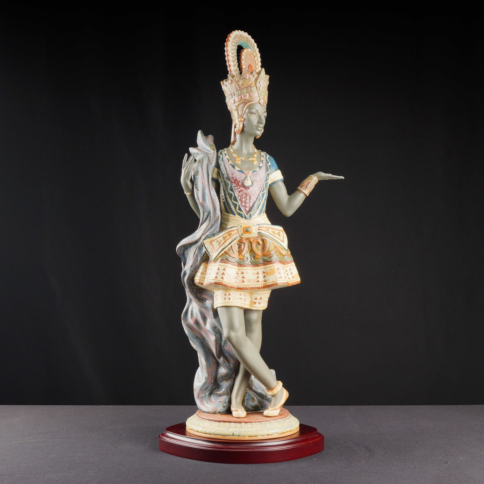 Lladro Gres Sculpture Blue God 01013552 with Base (1 of 6)