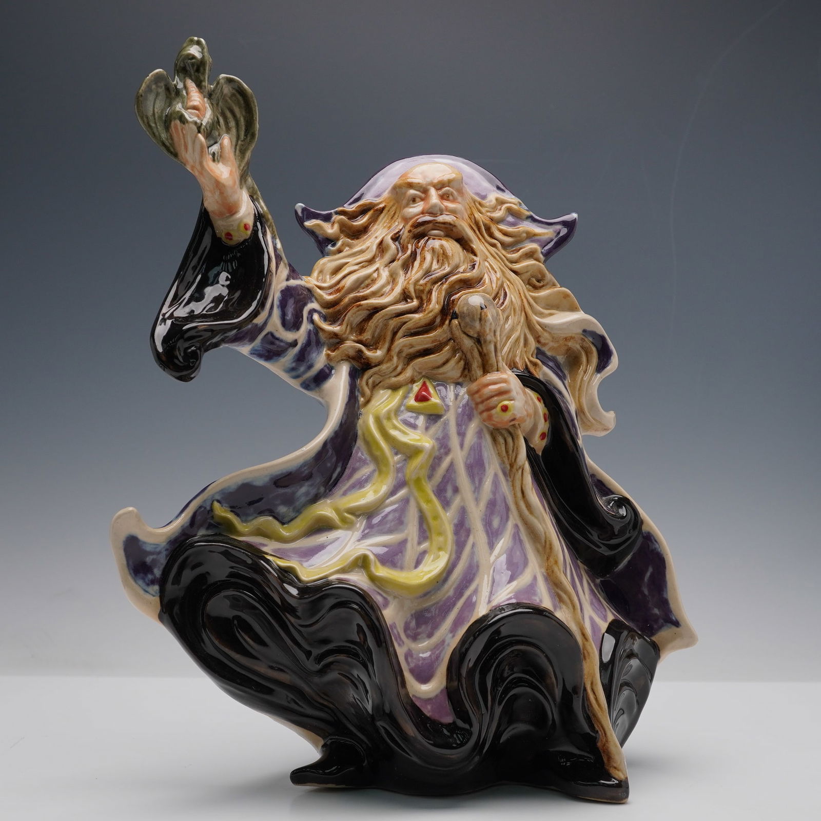 Burslem Pottery by Robert Tabbanor Stoneware Figurine, Wizard (1 of 4)