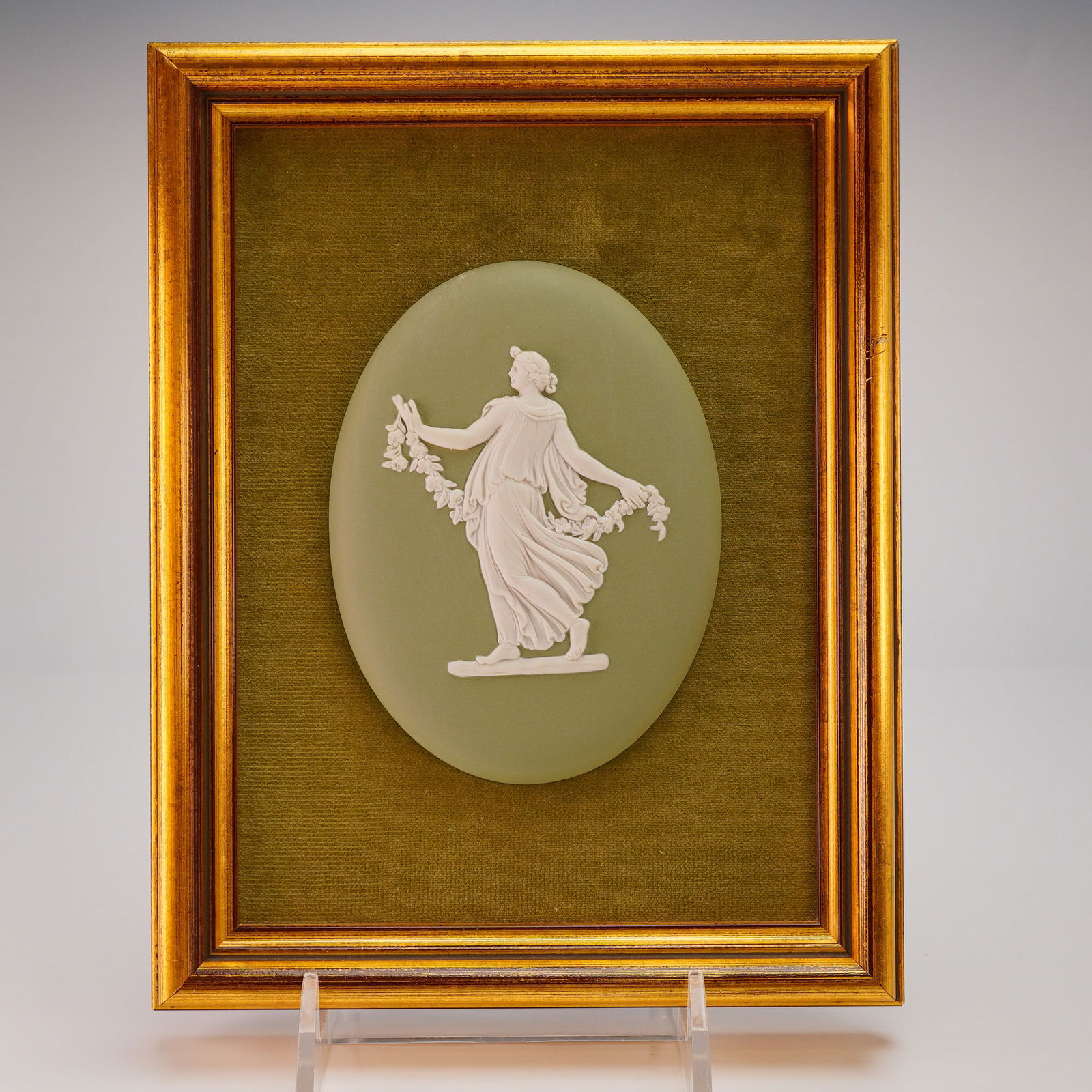 Wedgwood England Framed Jasperware Plaque Dancing Hours Pattern (1 of 4)