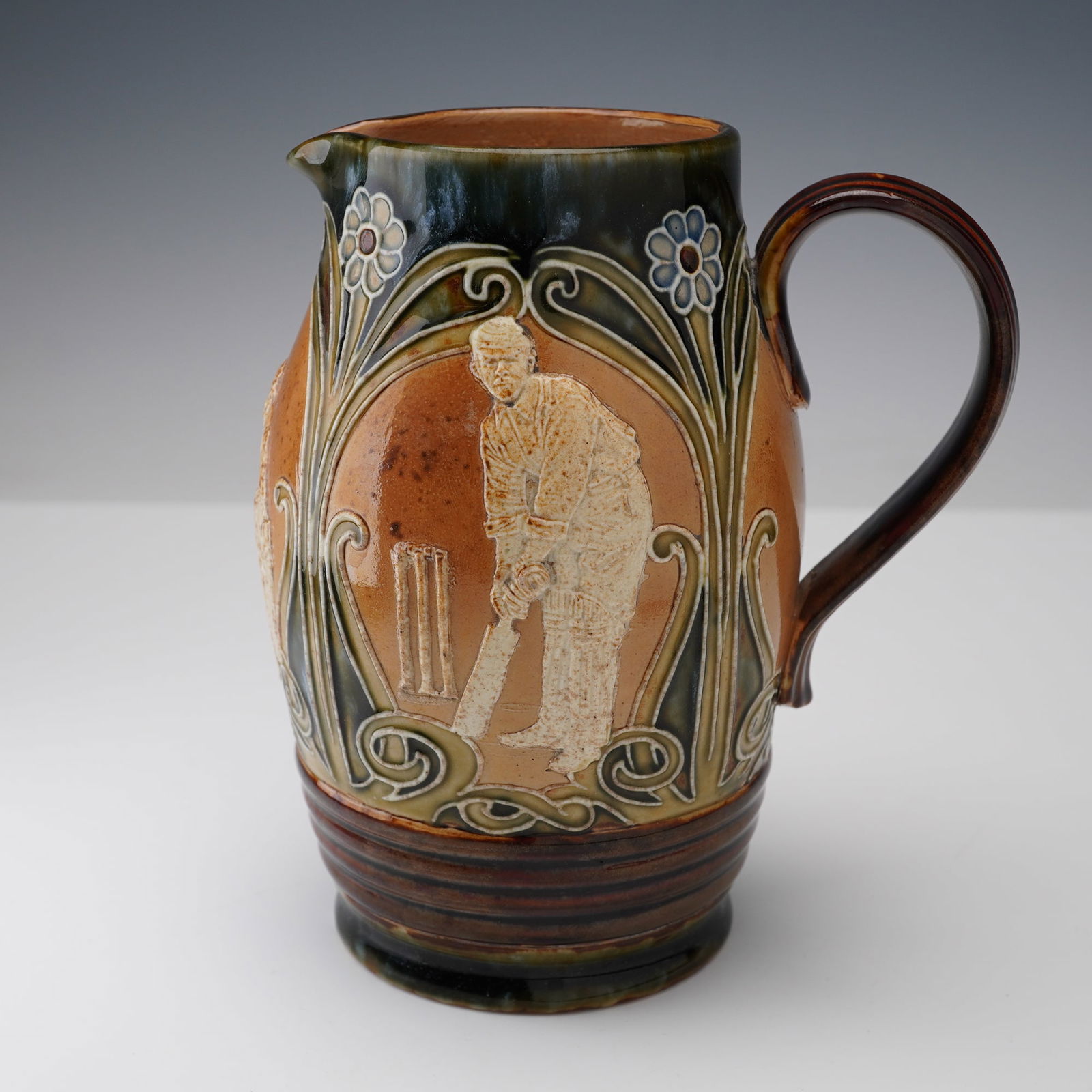 Doulton Lambeth Stoneware Cricket Pitcher (1 of 6)