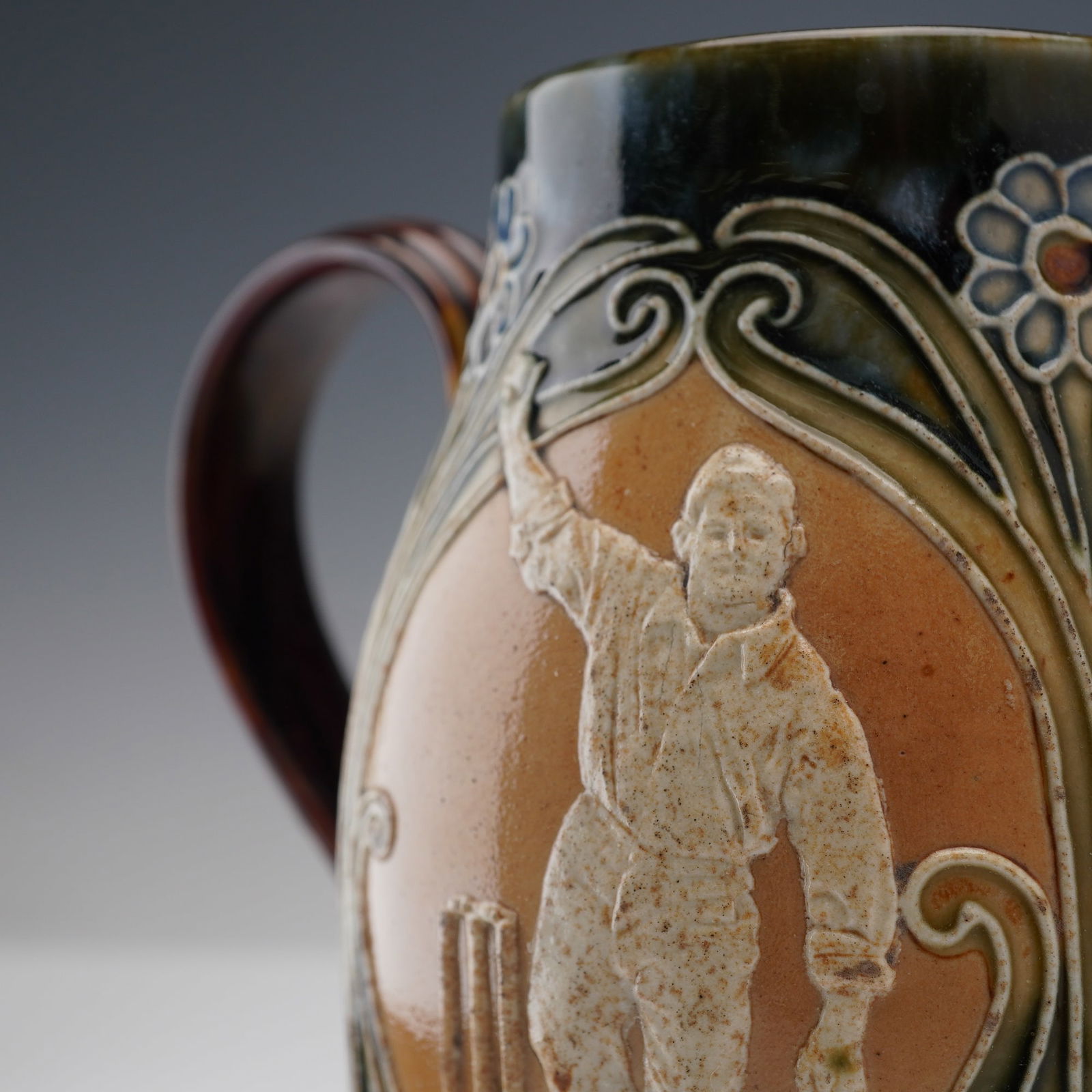 Doulton Lambeth Stoneware Cricket Pitcher - 2