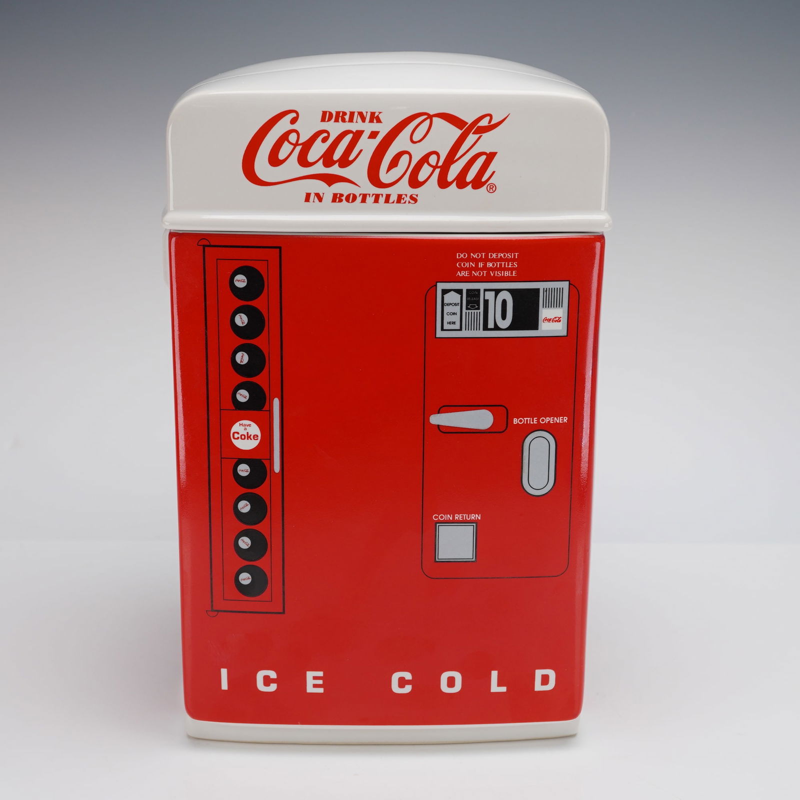 Enesco Porcelain Coca Cola Classic Vending Machine Cookie Jar (1 of 5)