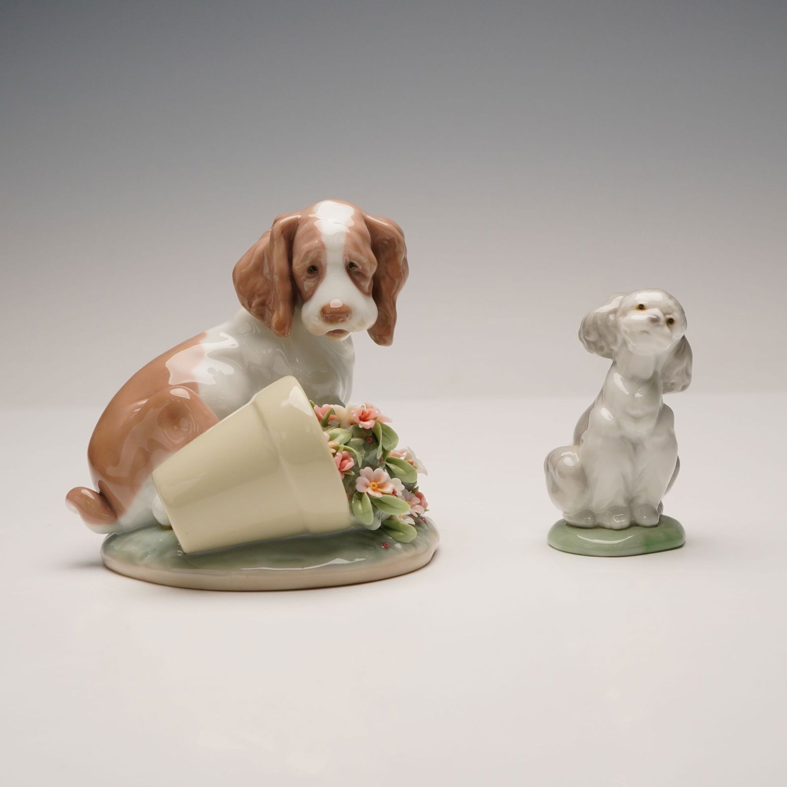2pc Lladro Glazed Porcelain Dog Figurines (1 of 10)