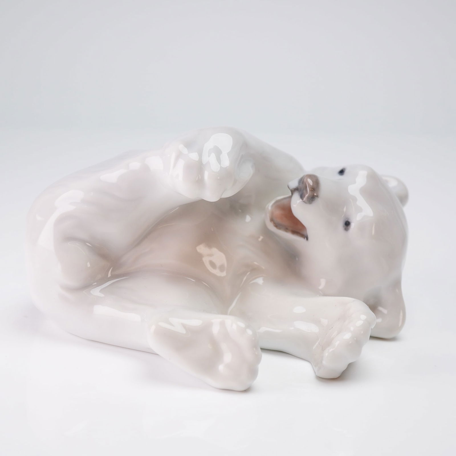 Royal Copenhagen Polar Bear Cub Figurine by Knud Kyhn, Model 729 (1 of 3)