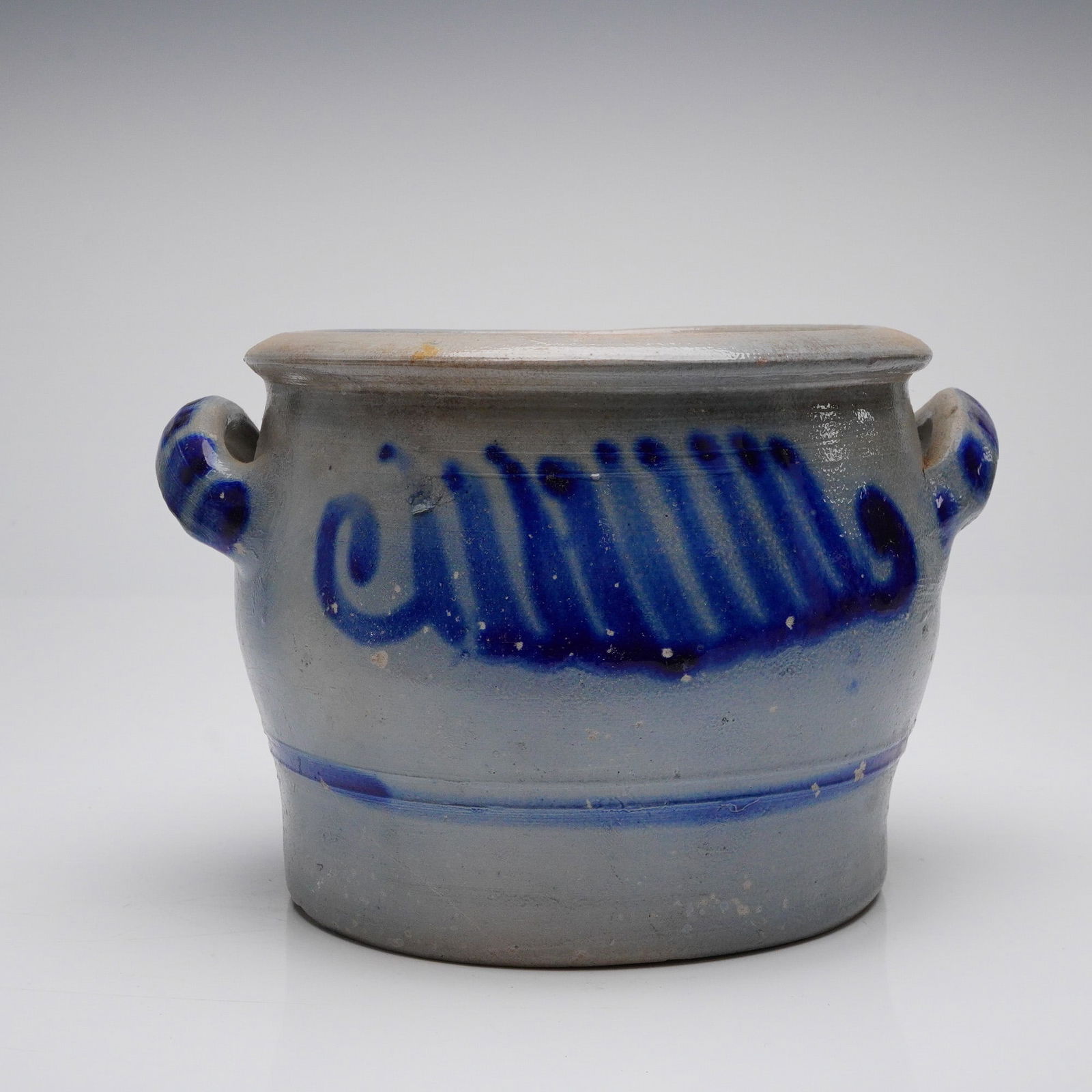 Westerwald Salt-Glazed Stoneware Cobalt Blue Handled Crock (1 of 5)