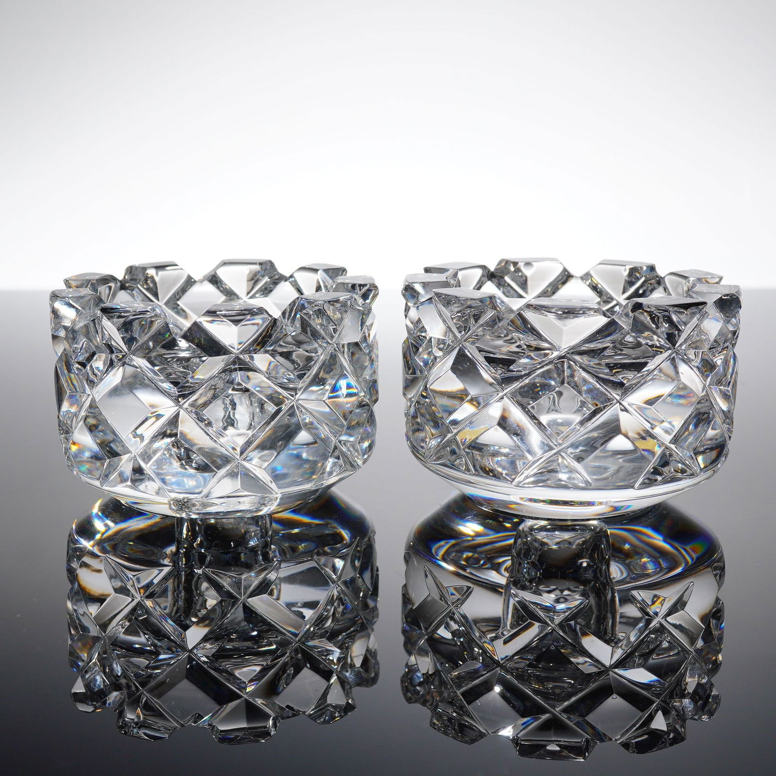 Pair of Orrefors by Gunnar Cyren Sofiero Cut Crystal Bowls (1 of 3)