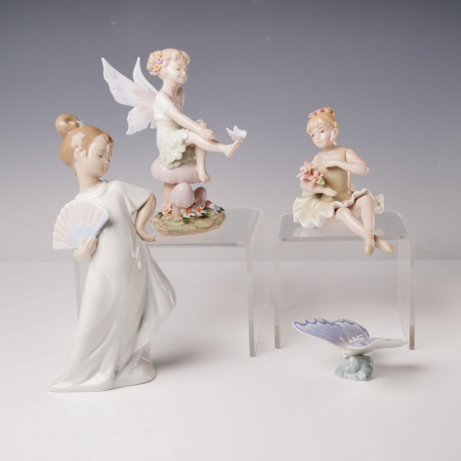 4pc Lladro, Morena & Cosmos Porcelain Whimsical Young Girls Figurines (1 of 4)