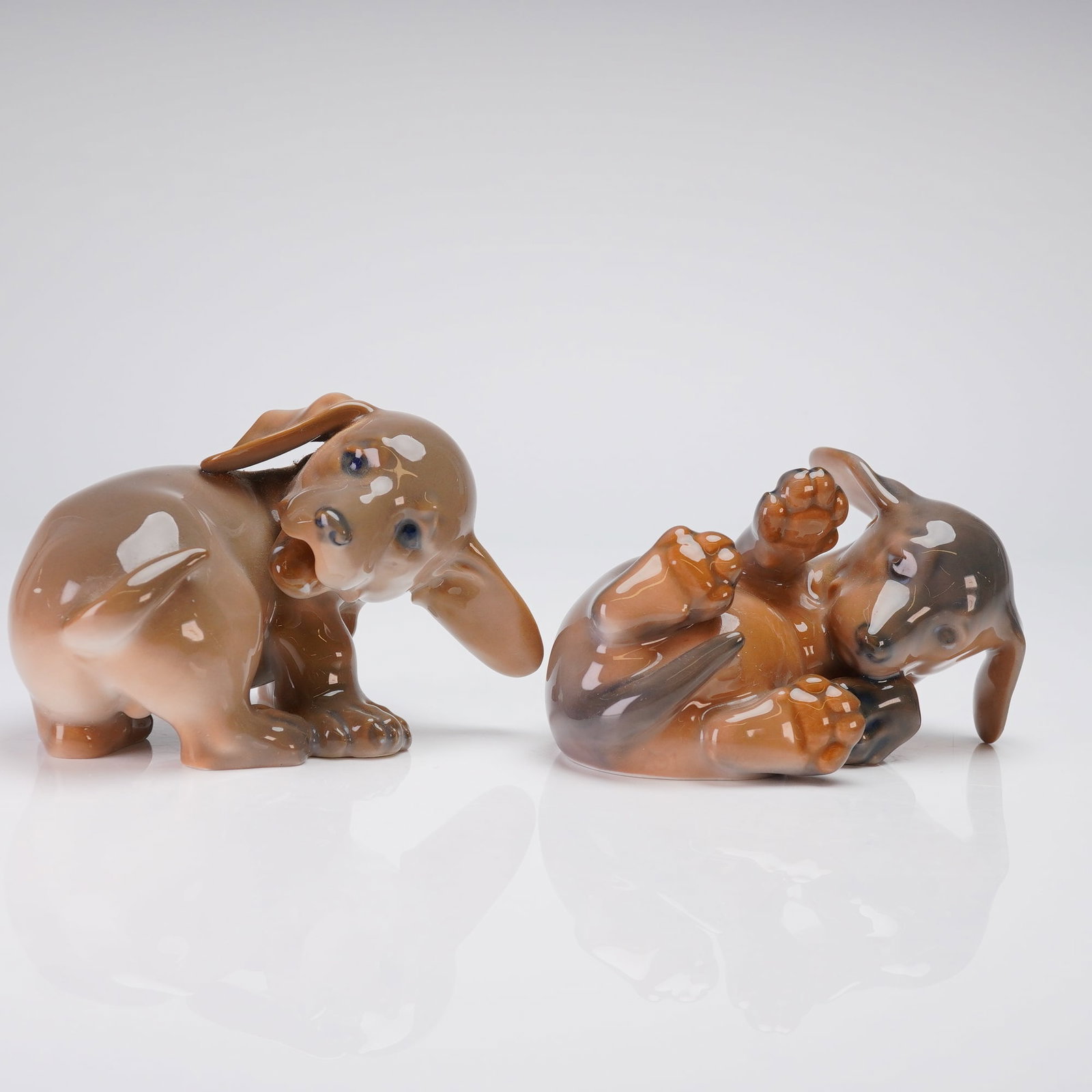 2pc Royal Copenhagen Dachshund Puppy Figurines (1 of 4)