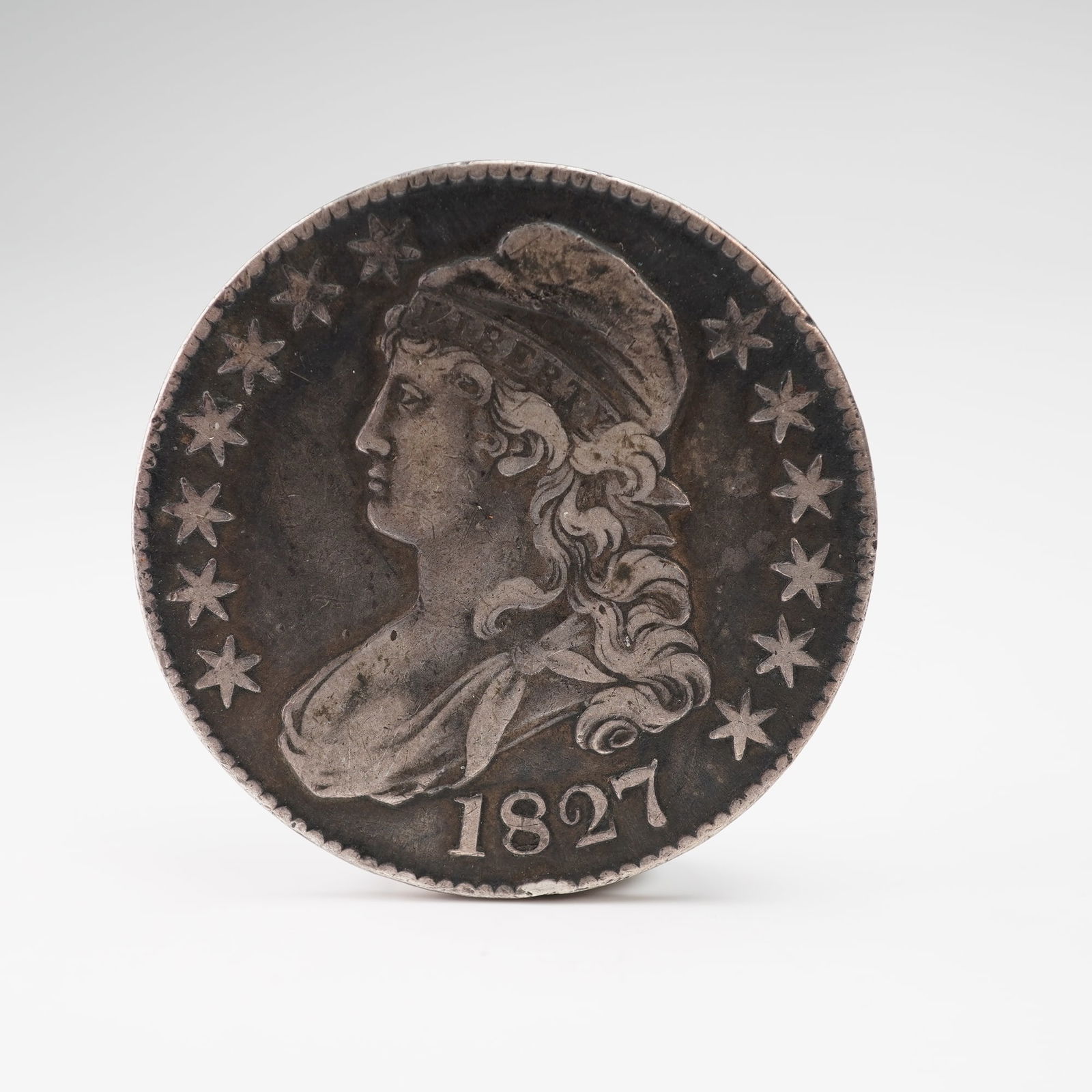1827-(P) Capped Bust Half Silver Dollar (1 of 2)
