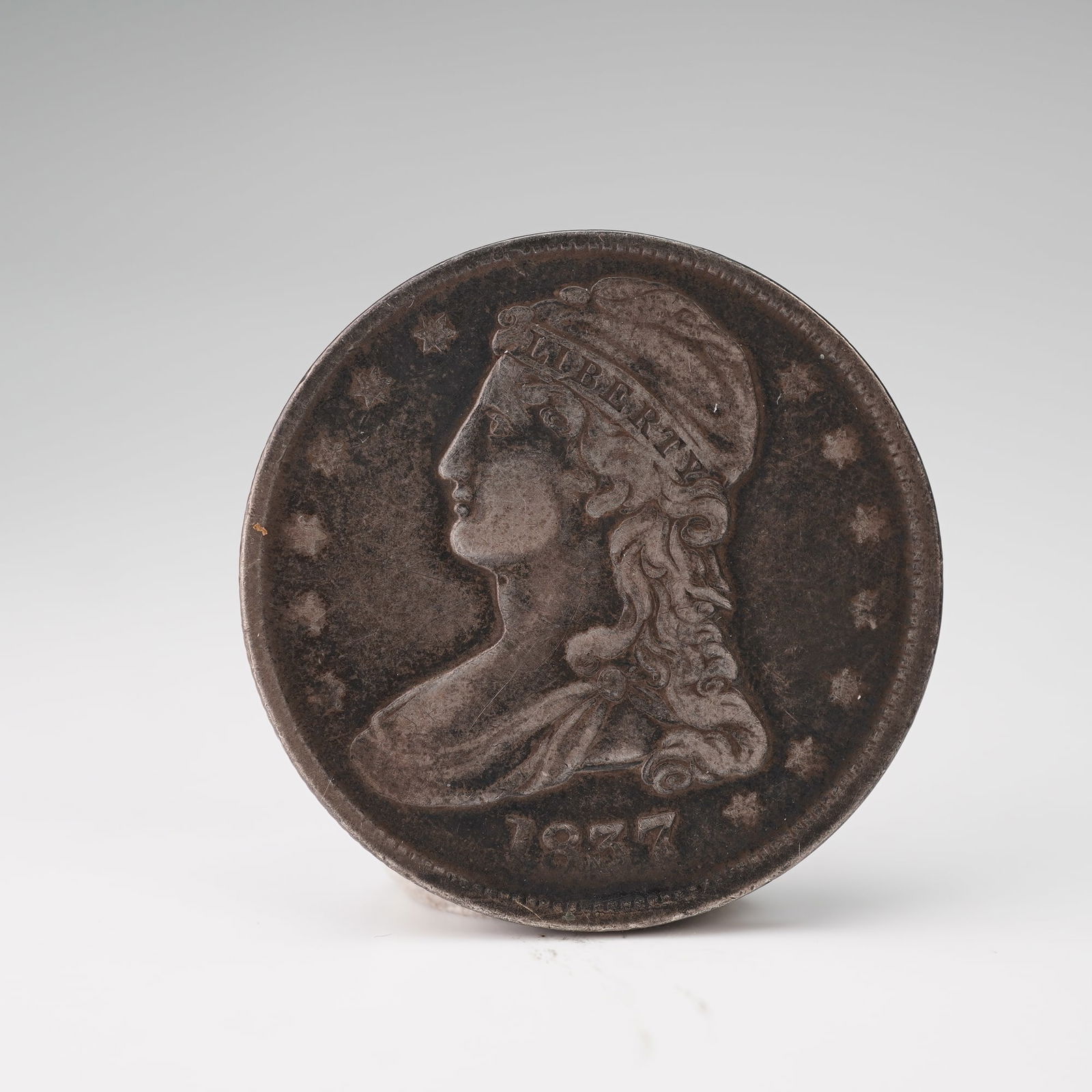 1837-(P) Capped Bust Half Silver Dollar (1 of 2)