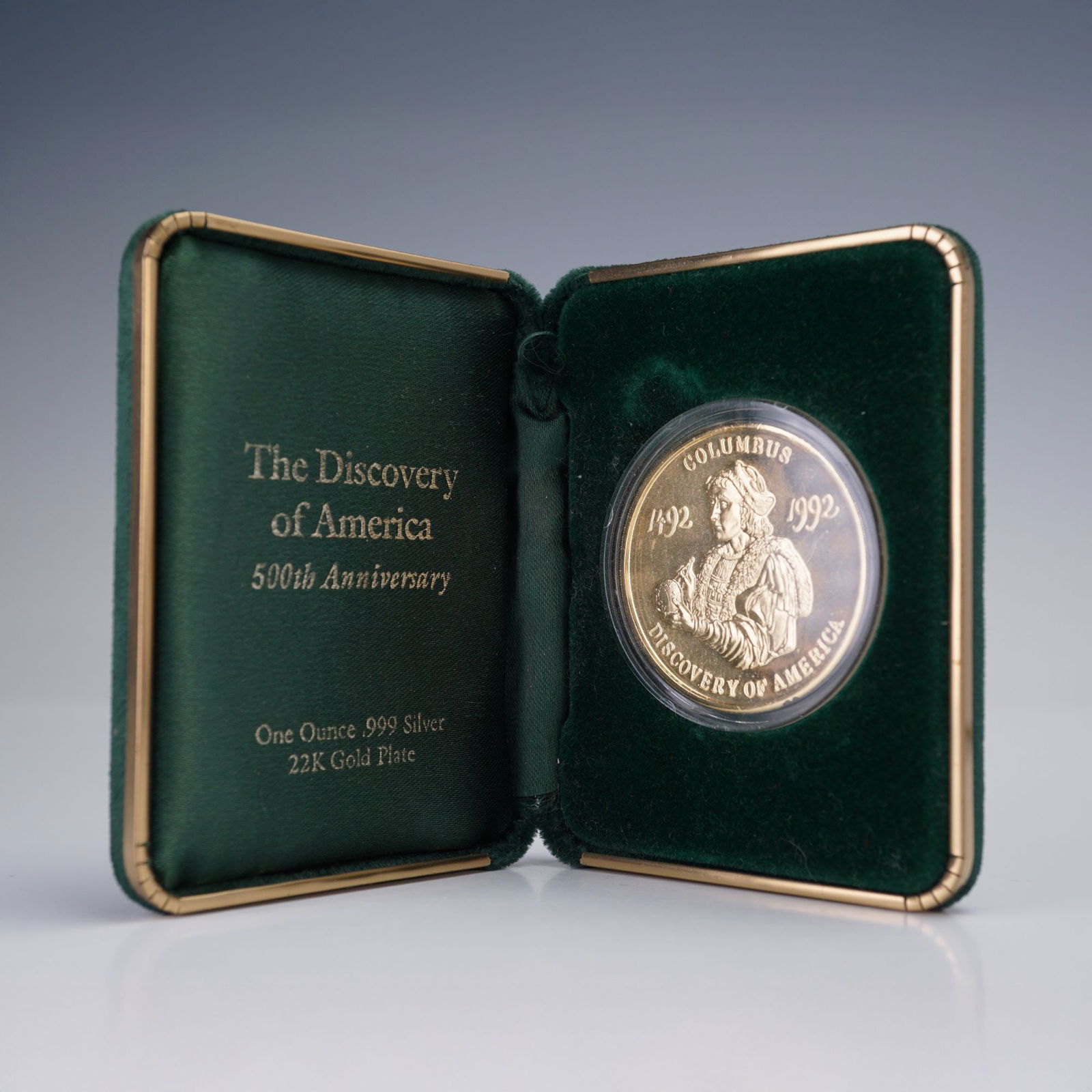 1992 Columbus 500th Anniversary The Discovery of America, 22k Gold Plate (1 of 5)