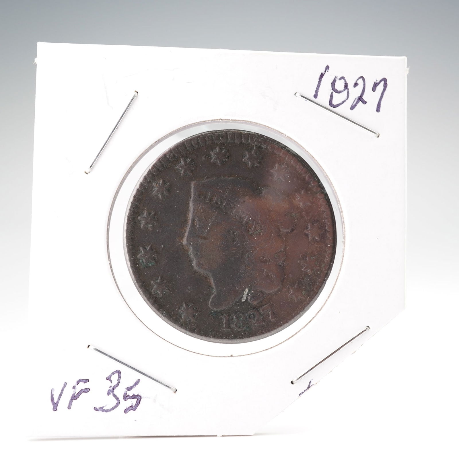 1827 Coronet Head Large One Cent (1 of 2)